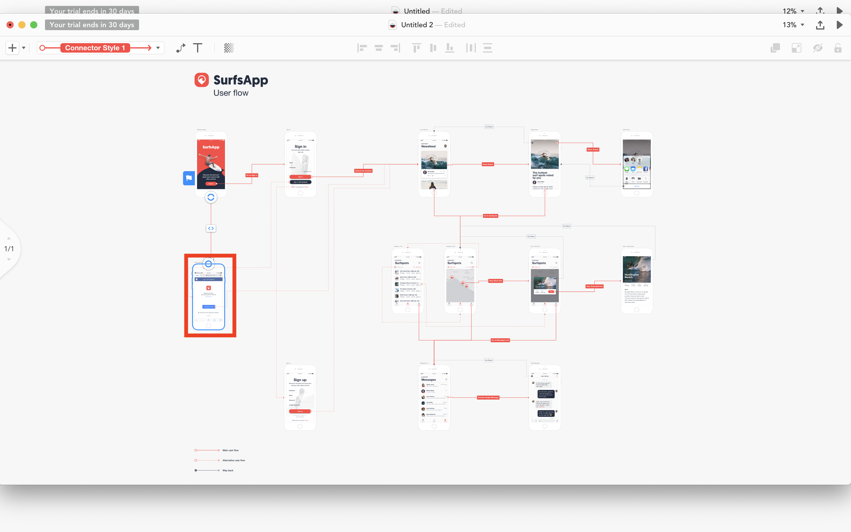 画面遷移図が作成できる Overflow の使い方