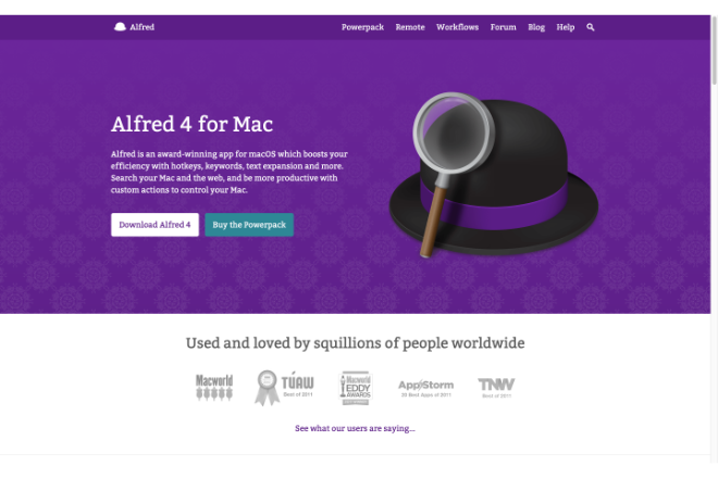 Mac専用のランチャーアプリ「Alfred」